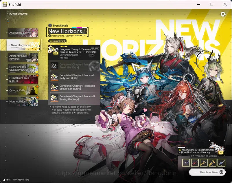 Arknights: Endfield Accounts Starter Fresh | ASIA | New Horizons On | Day 1 Sig image 9