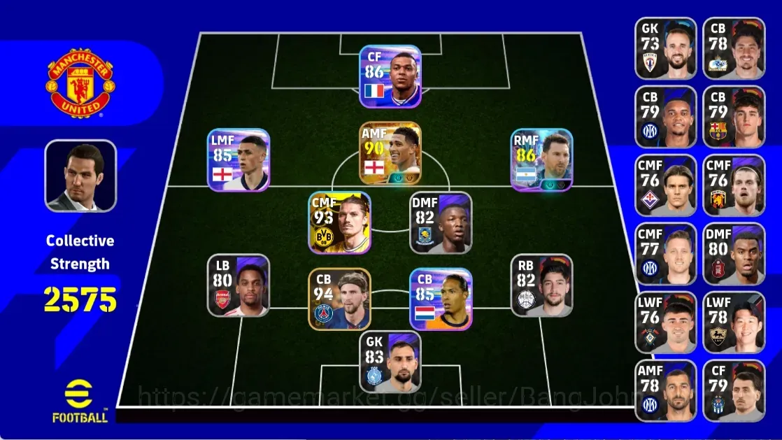 eFootball Accounts Legends & Iconic Players Mobile |PW 2575|BIGT Jude Bellingham|Shwt Lionel Messi|Coach Damia Granero 1