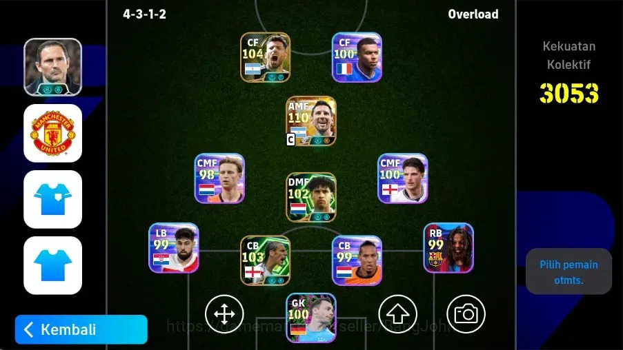 eFootball Accounts Others Android|PW 3053|New Lionel Messi Big T,Lionel Messi Show T,Rio Ferdinand Epic,Frank Rijkaard 1