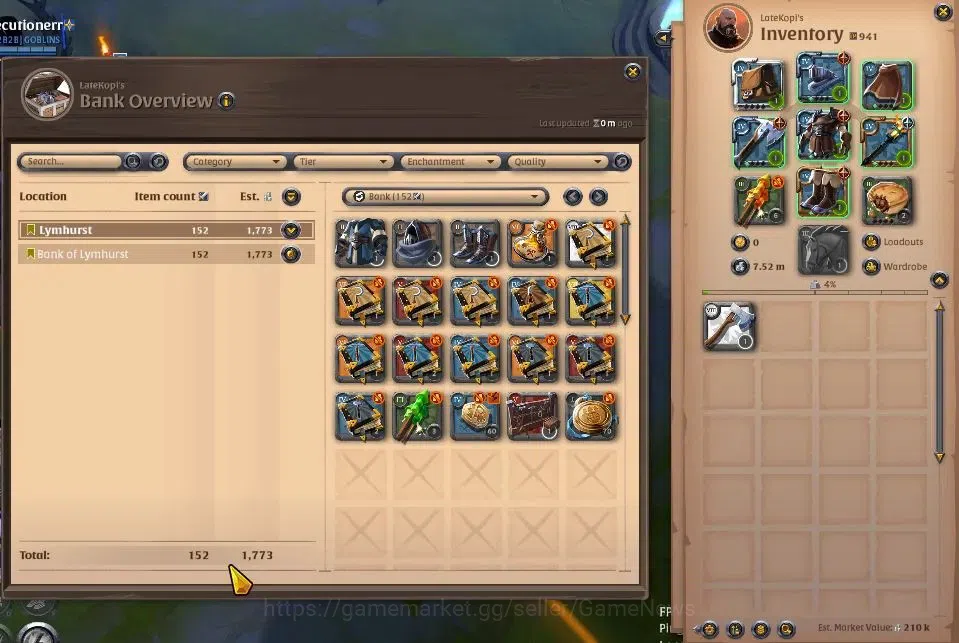 Albion Online Accounts ASIA | 2,61M Total Fame - 7,52M Silver | T8 Lumber image 2