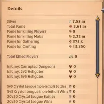 Albion Online Others ASIA | 2,61M Total Fame - 7,52M Silver | T8 Lumber image 1