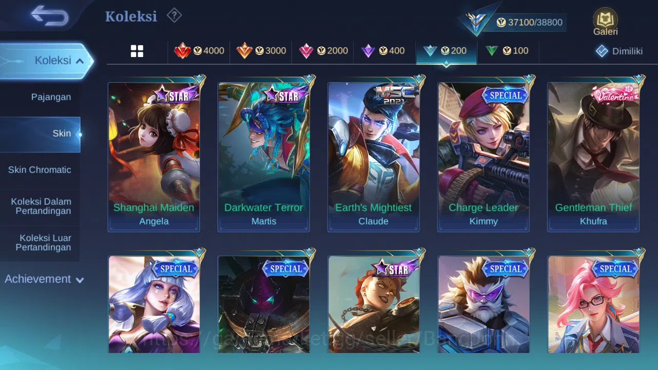 Mobile Legends: Bang Bang Accounts Hero 85 | Skin 159 | Collector Dyrroth+Badang, Mis image 10