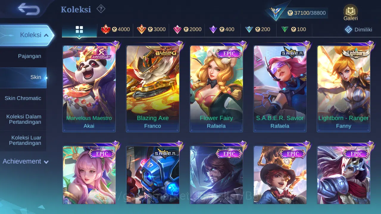 Mobile Legends: Bang Bang Accounts Hero 85 | Skin 159 | Collector Dyrroth+Badang, Mis image 4