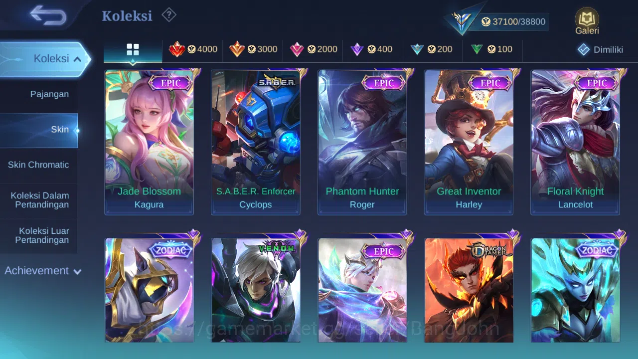 Mobile Legends: Bang Bang Accounts Hero 85 | Skin 159 | Collector Dyrroth+Badang, Mis image 5