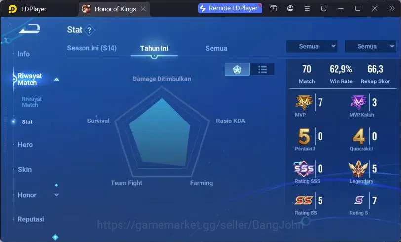 Honor of Kings Accounts Global Hero93 Skin78 |LNY DaQiao|Saningdui HouYi+N image 3