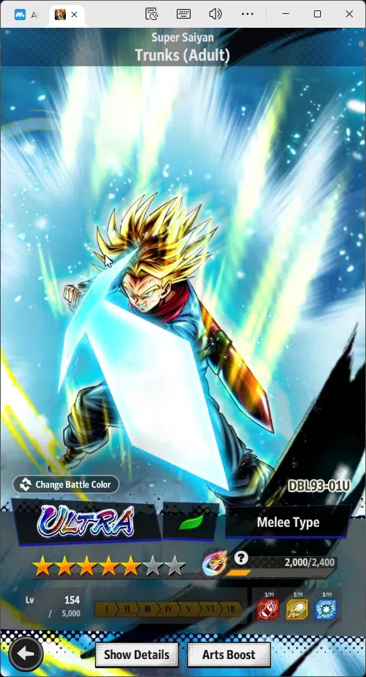 Dragon Ball Legends Accounts Global | Lvl 156|5.3M Total Power|227 CC|1 UL|2 LR image 10
