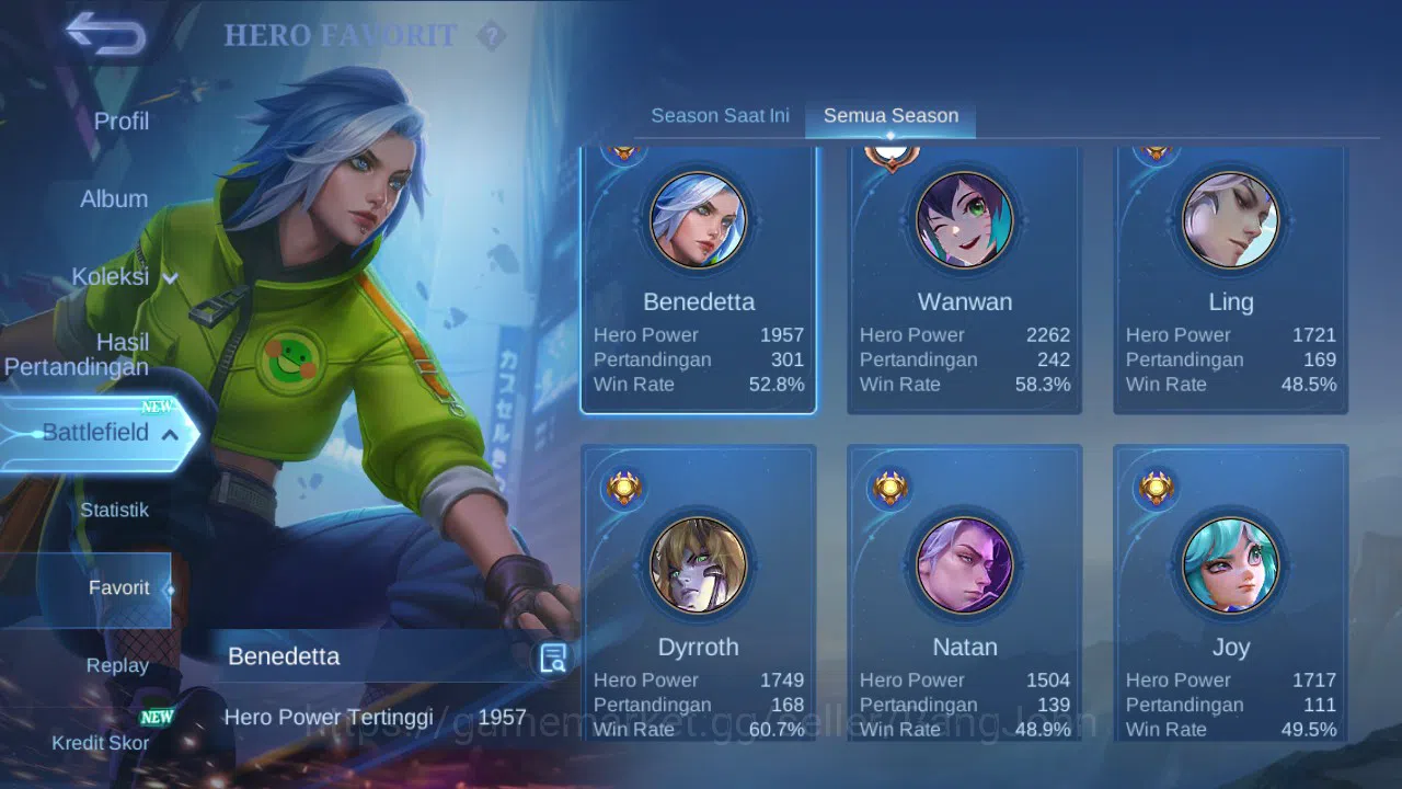 Mobile Legends: Bang Bang Accounts GLOBAL Hero 109 Skin 213 Luckybox Haya | KOF Karin image 13