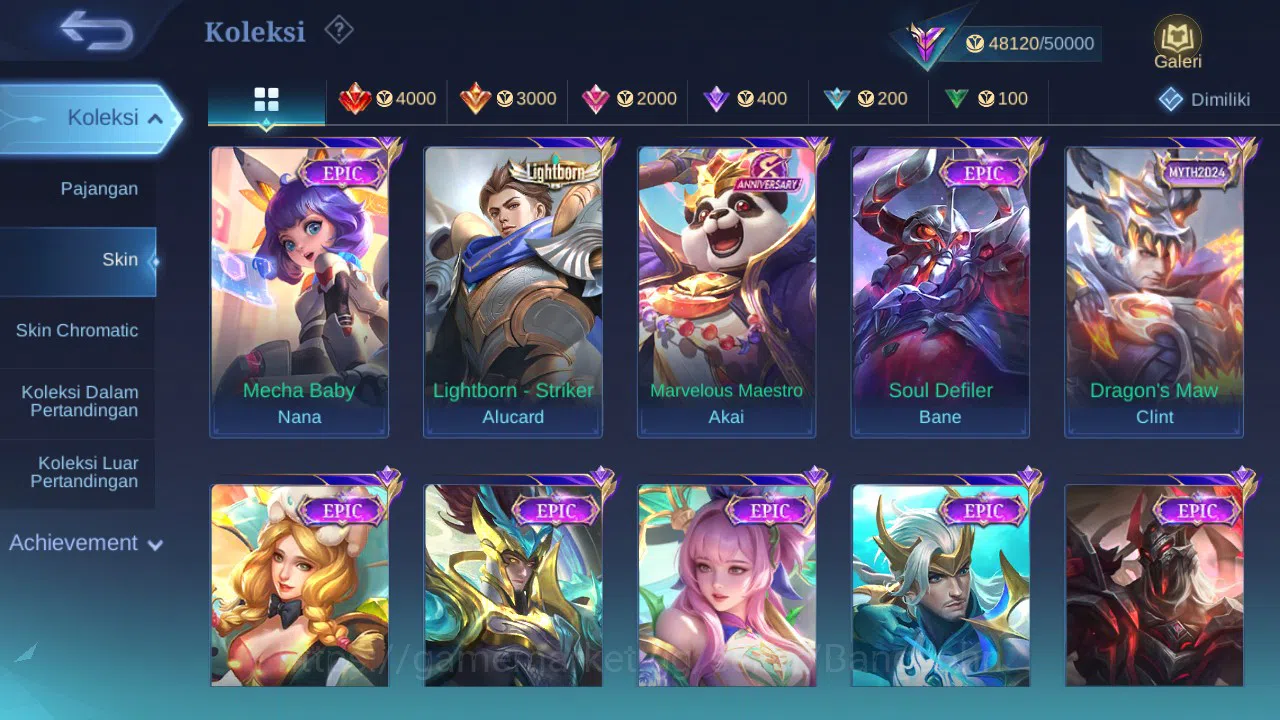 Mobile Legends: Bang Bang Accounts GLOBAL Hero 109 Skin 213 Luckybox Haya | KOF Karin image 3
