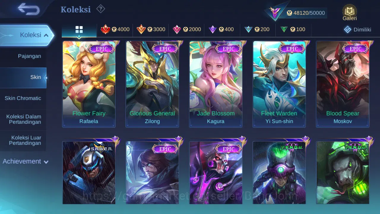 Mobile Legends: Bang Bang Accounts GLOBAL Hero 109 Skin 213 Luckybox Haya | KOF Karin image 4