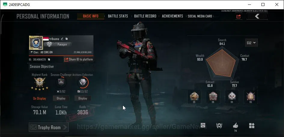 Arena Breakout Accounts MOBILE Lv30|SV 70M|CV 41M|1 Utopia|Machete Battle, image 2