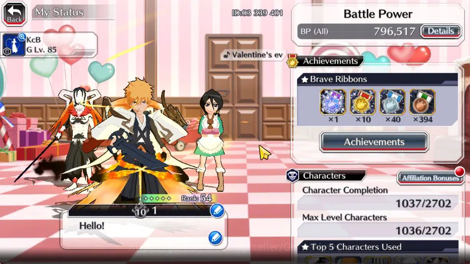 Bleach: Brave Souls Accounts [GLOBAL]49K Orb|Valentine2026(Yachiru,Rukia),Ichig image 2