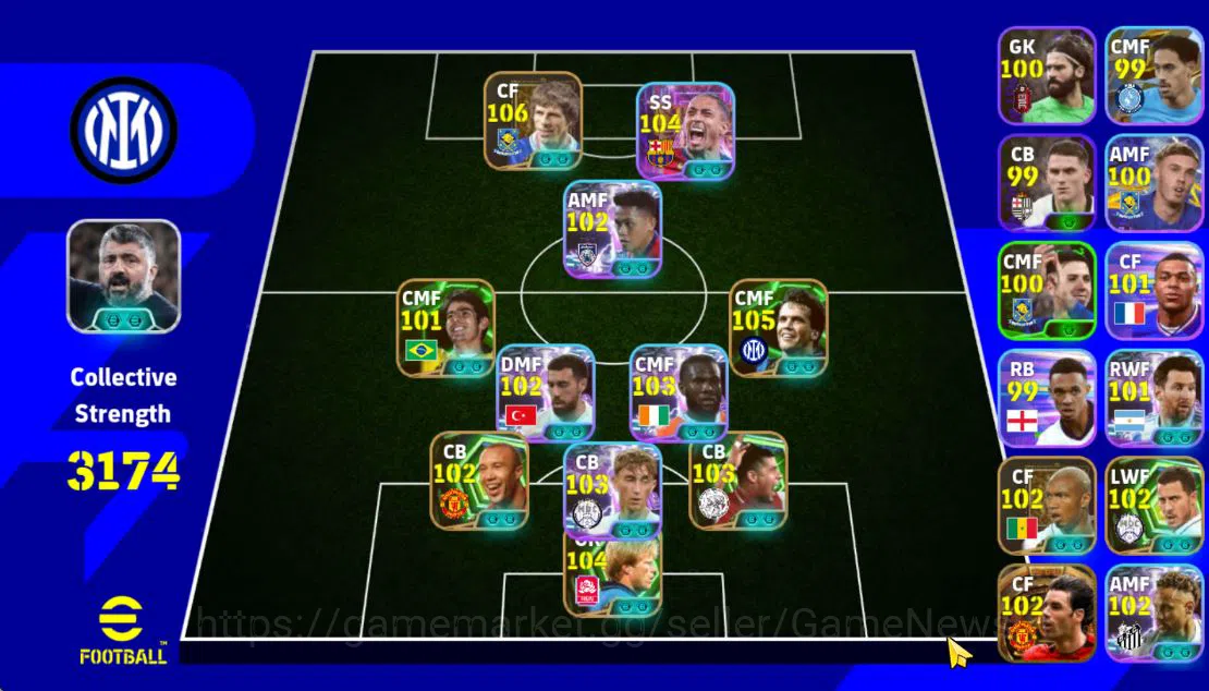 Mobile|BigTime Ruud Van Nesteroy,GianFranco Zola(Momentum Dribbling,Blitz Curler),Neymar Jr(BlitzCuerler),Etc|TakeEmail|(EF1568) eFootball Mid-Tier Mobile|BigTime Ruud Van Nesteroy,GianFranco Zola(M image 1