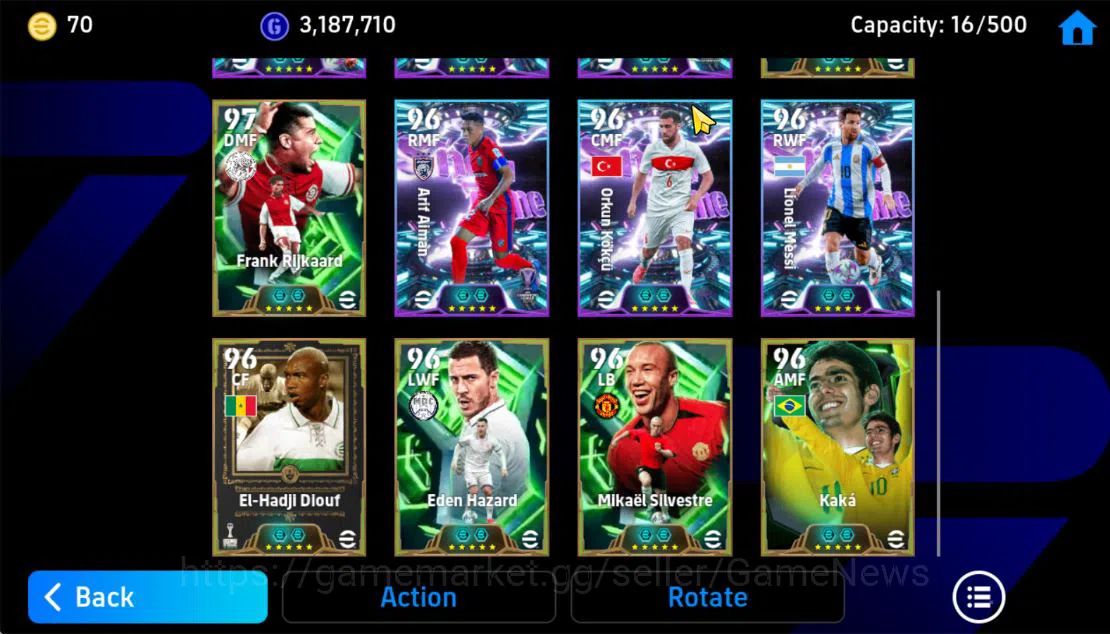 eFootball Accounts Mid-Tier Mobile|BigTime Ruud Van Nesteroy,GianFranco Zola(Momentum Dribbling,Blitz Curler),Neymar 6