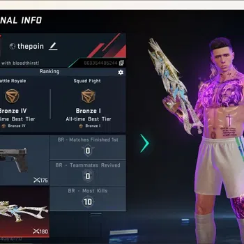 Blood Strike Accounts Collab Skin ASIA|Eternal Gun: Bizon - Seraph|2 Collab Gun [AOT Series 2 & Enzo]|1 Collab Striker Nacho