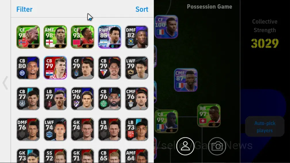 eFootball Accounts Legends & Iconic Players Android|2 Epic (Marcelo,Andrly Shevchenko)|Show Time Moises Caicedo,Lionel 2