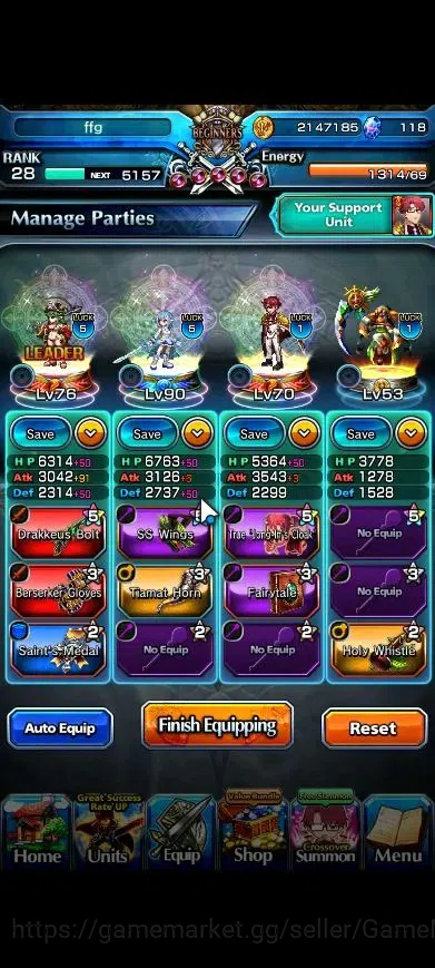 Grand Summoners Accounts Global|118 cc|Rank 28|3 Ascend 1 TW|Choi Jong-In+T image 3