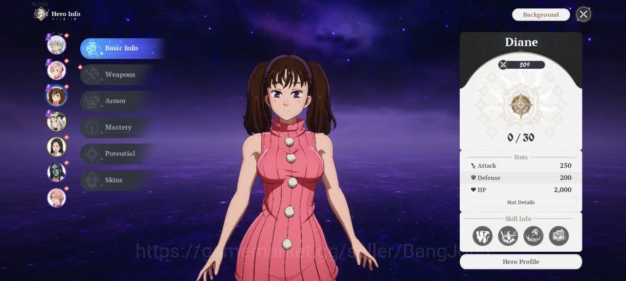 The Seven Deadly Sins: Origin Accounts SEA | Lv2 Fresh Starter| 3 SSR | Drake, Diane, Gui image 3
