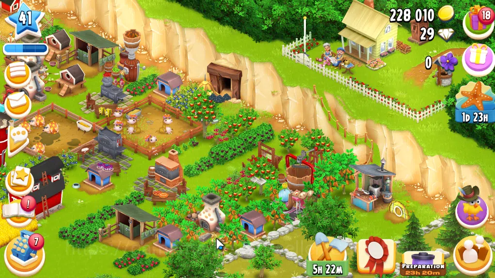 Hay Day Accounts Level 41 | Barn Storage 1100 + Silo Storage 625 | 228k Coins, 29 Diamonds |CN ON|Log Supercell ID|Take 2