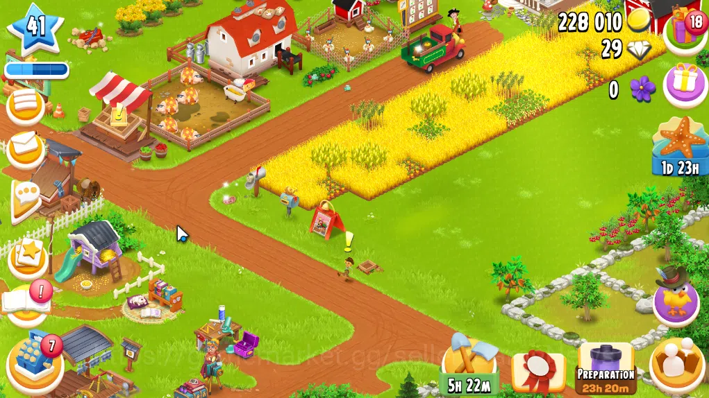 Hay Day Accounts Level 41 | Barn Storage 1100 + Silo Storage 625 | 228k Coins, 29 Diamonds |CN ON|Log Supercell ID|Take 3
