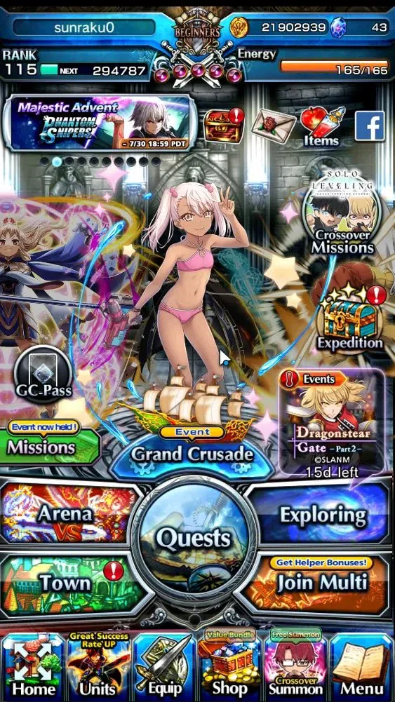 Grand Summoners Accounts End-Game GLOBAL|Rank 115|31 Ascend 20 TW|(Saitama,Touma,Chloe,DL Rimuru,Stark,Kyoko,Fen,Uzu,Momo,SS 1