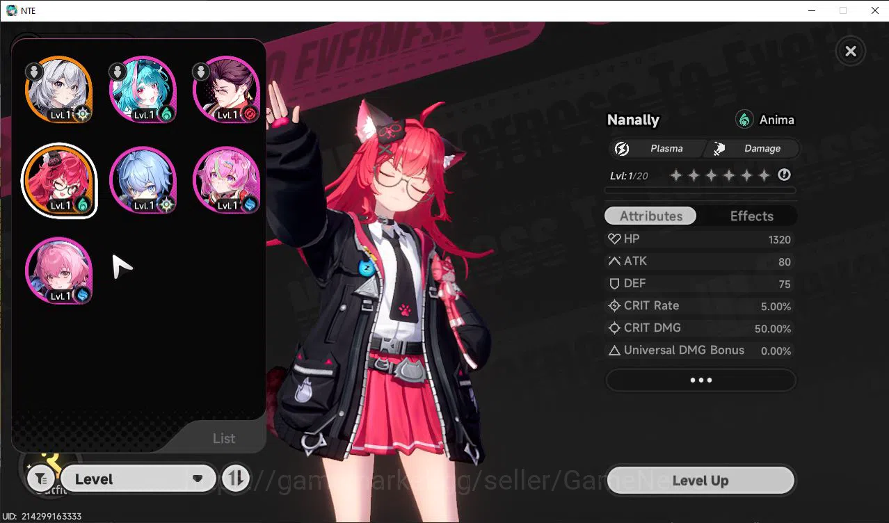 Neverness to Everness Accounts GLOBAL EU |HL 3| 1 SSR Limited Meta Nanally A1 |5 image 1