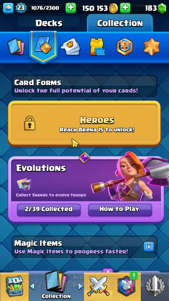 Clash Royale Accounts Lvl 23| Trophy 3464 | KTL 9 | Card 74 |2 EVO, 3 Le image 10