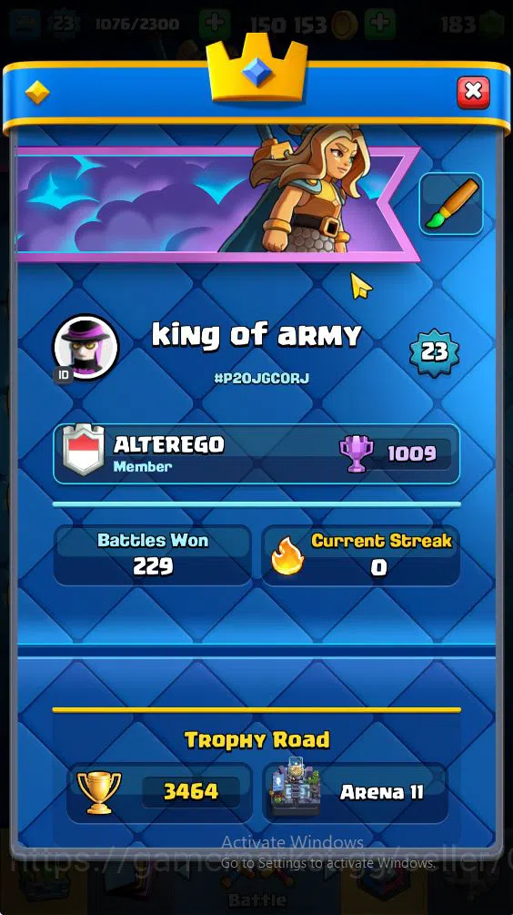 Clash Royale Accounts Lvl 23| Trophy 3464 | KTL 9 | Card 74 |2 EVO, 3 Le image 11