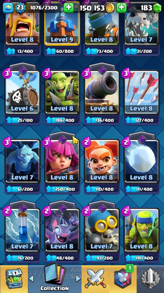 Clash Royale Accounts Lvl 23| Trophy 3464 | KTL 9 | Card 74 |2 EVO, 3 Le image 4