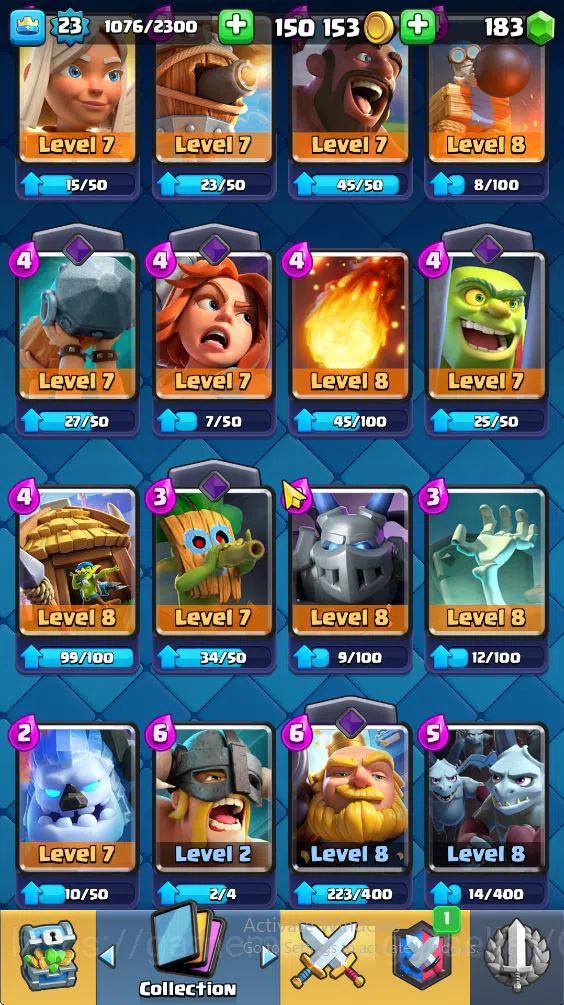 Clash Royale Accounts Lvl 23| Trophy 3464 | KTL 9 | Card 74 |2 EVO, 3 Le image 5