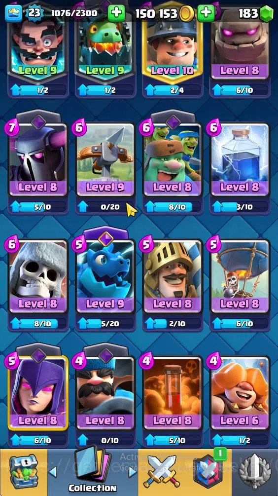 Clash Royale Accounts Lvl 23| Trophy 3464 | KTL 9 | Card 74 |2 EVO, 3 Le image 7