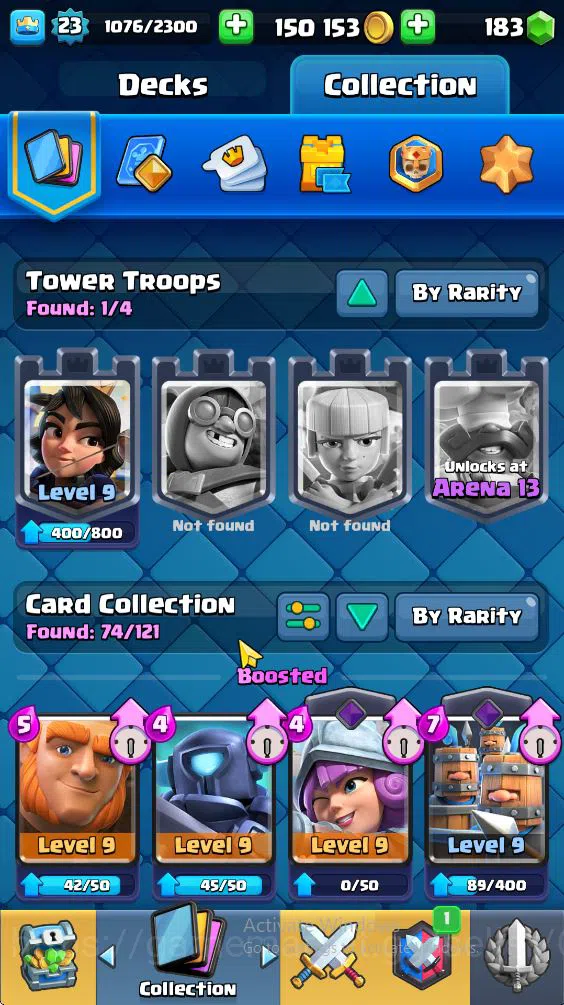 Clash Royale Accounts Lvl 23| Trophy 3464 | KTL 9 | Card 74 |2 EVO, 3 Le image 8