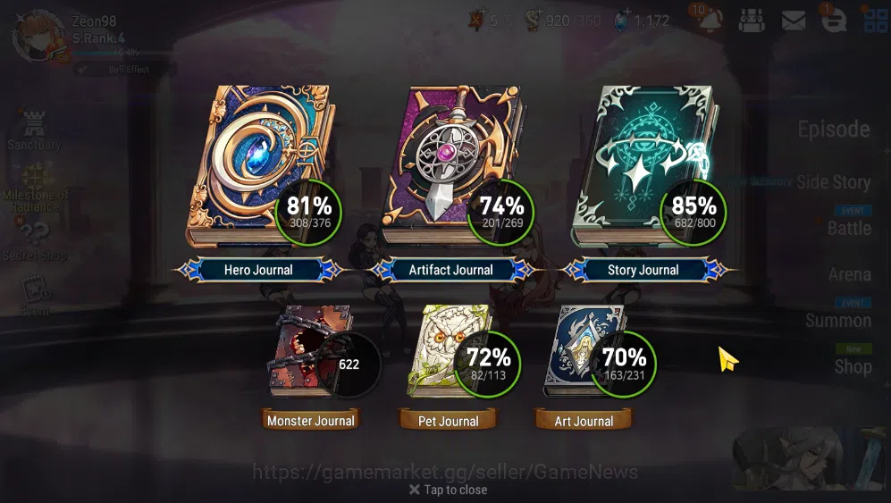 Epic Seven Accounts END GAME ASIA Verif|21/26 Collab Hero|34 ML(Boss A image 9