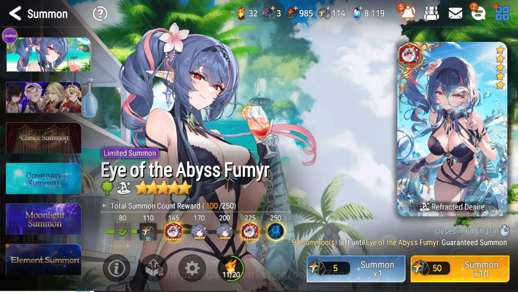 Epic Seven Accounts High-End Global|19 ML(LOTScales,R&L,SPPolitis,LC Bellona,Arbiter Vildred,Etc.)|PoH ON|SS 8.1K|985 MM|32 15
