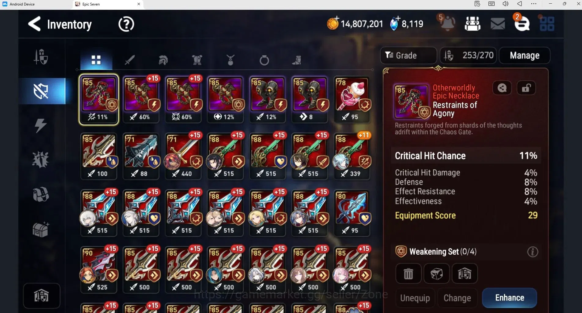 Epic Seven Accounts High-End Global|19 ML(LOTScales,R&L,SPPolitis,LC Bellona,Arbiter Vildred,Etc.)|PoH ON|SS 8.1K|985 MM|32 18