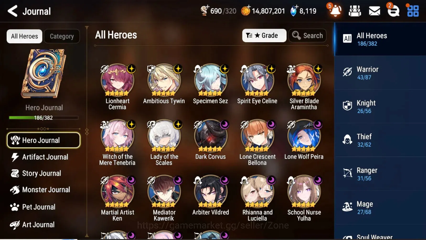 Epic Seven Accounts High-End Global|19 ML(LOTScales,R&L,SPPolitis,LC Bellona,Arbiter Vildred,Etc.)|PoH ON|SS 8.1K|985 MM|32 5