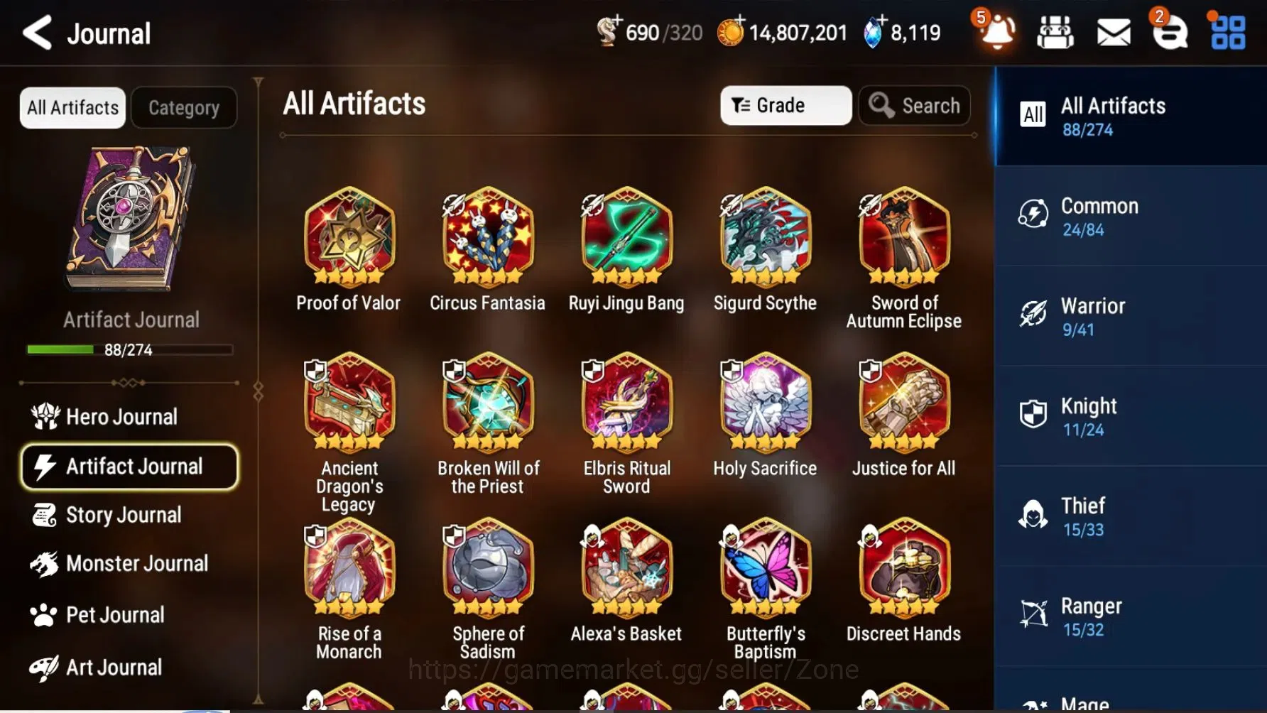 Epic Seven Accounts High-End Global|19 ML(LOTScales,R&L,SPPolitis,LC Bellona,Arbiter Vildred,Etc.)|PoH ON|SS 8.1K|985 MM|32 9