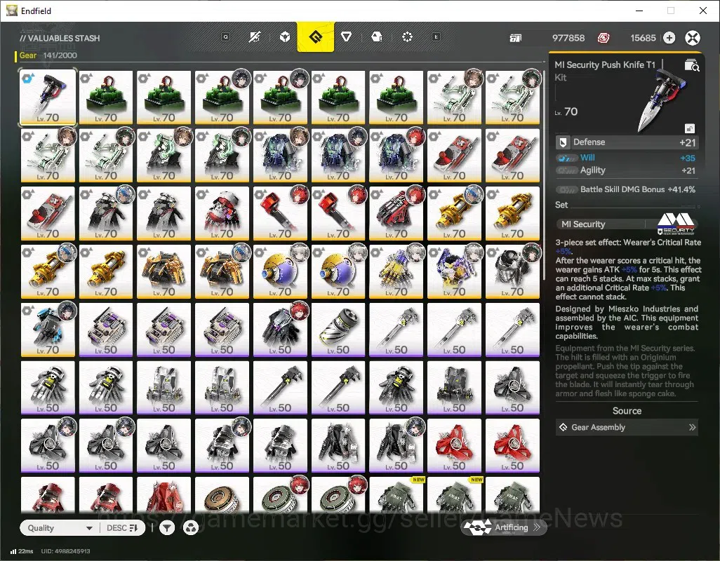 Arknights: Endfield Accounts ASIA|Lv53|Ready Gacha Oro 15K|9SSR(5Limit)+14*6WEP image 11
