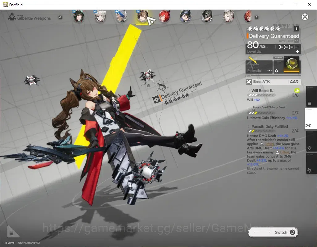 Arknights: Endfield Accounts ASIA|Lv53|Ready Gacha Oro 15K|9SSR(5Limit)+14*6WEP image 4