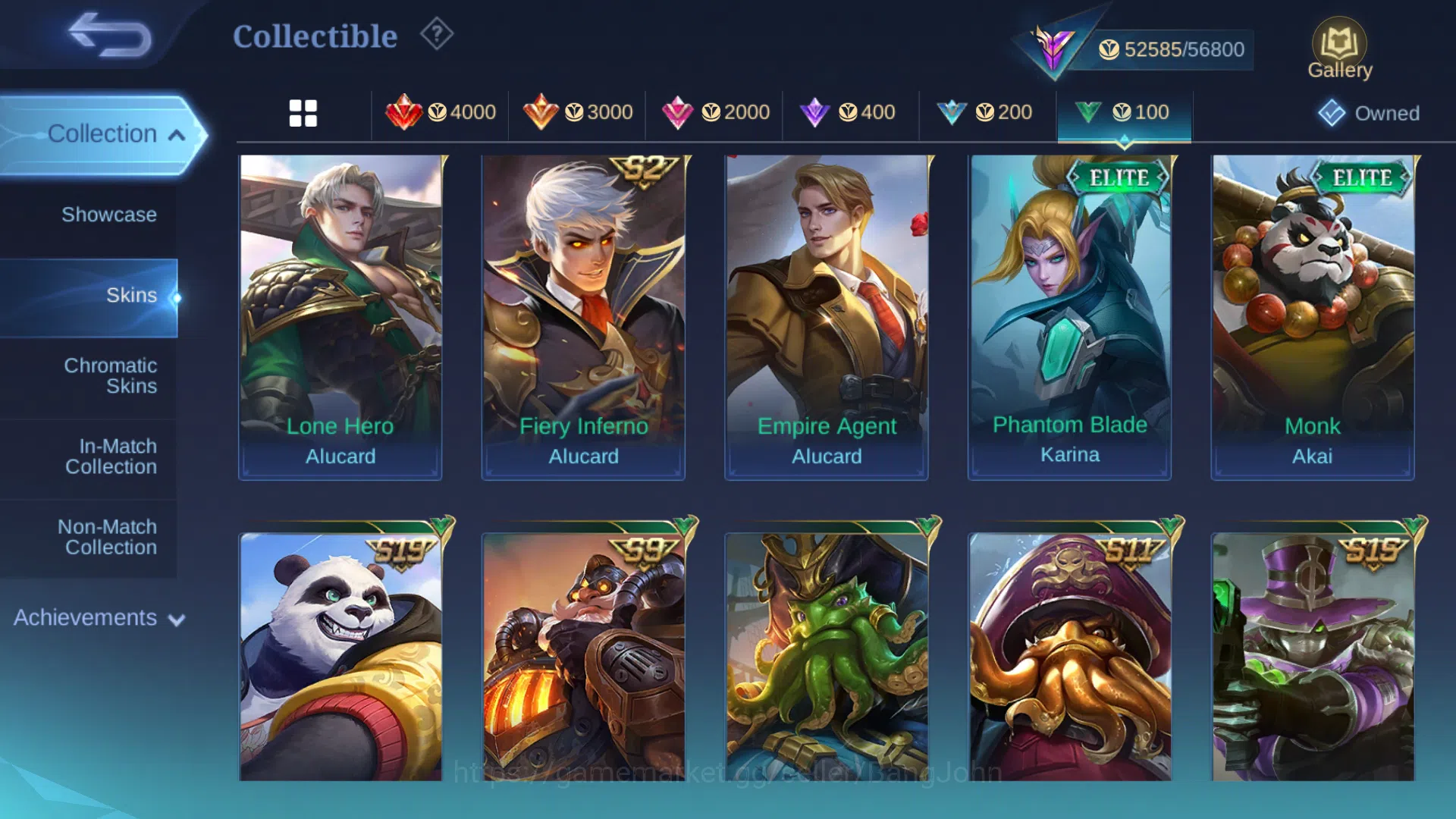 Mobile Legends: Bang Bang Accounts hero 131 | Skin 214 | Emblem Max | Collector Badan image 12