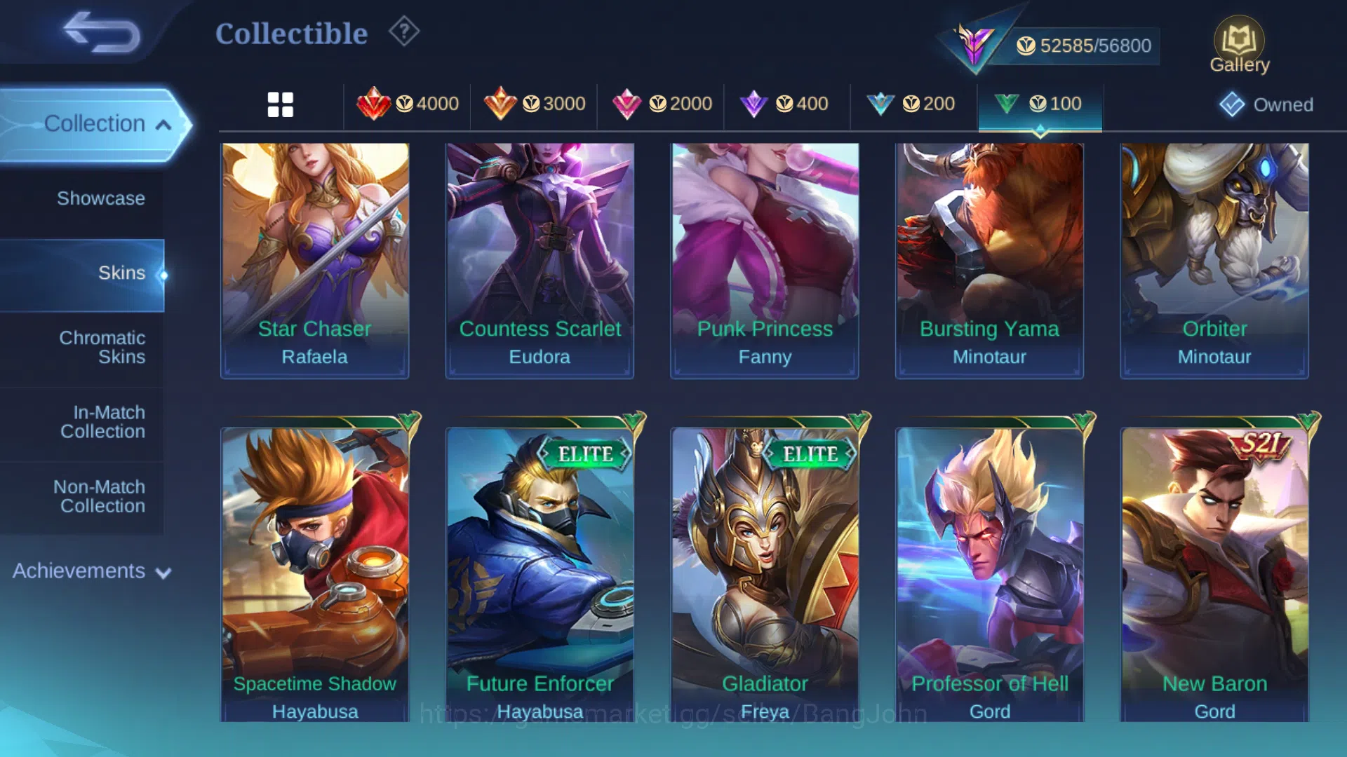 Mobile Legends: Bang Bang Accounts hero 131 | Skin 214 | Emblem Max | Collector Badan image 13