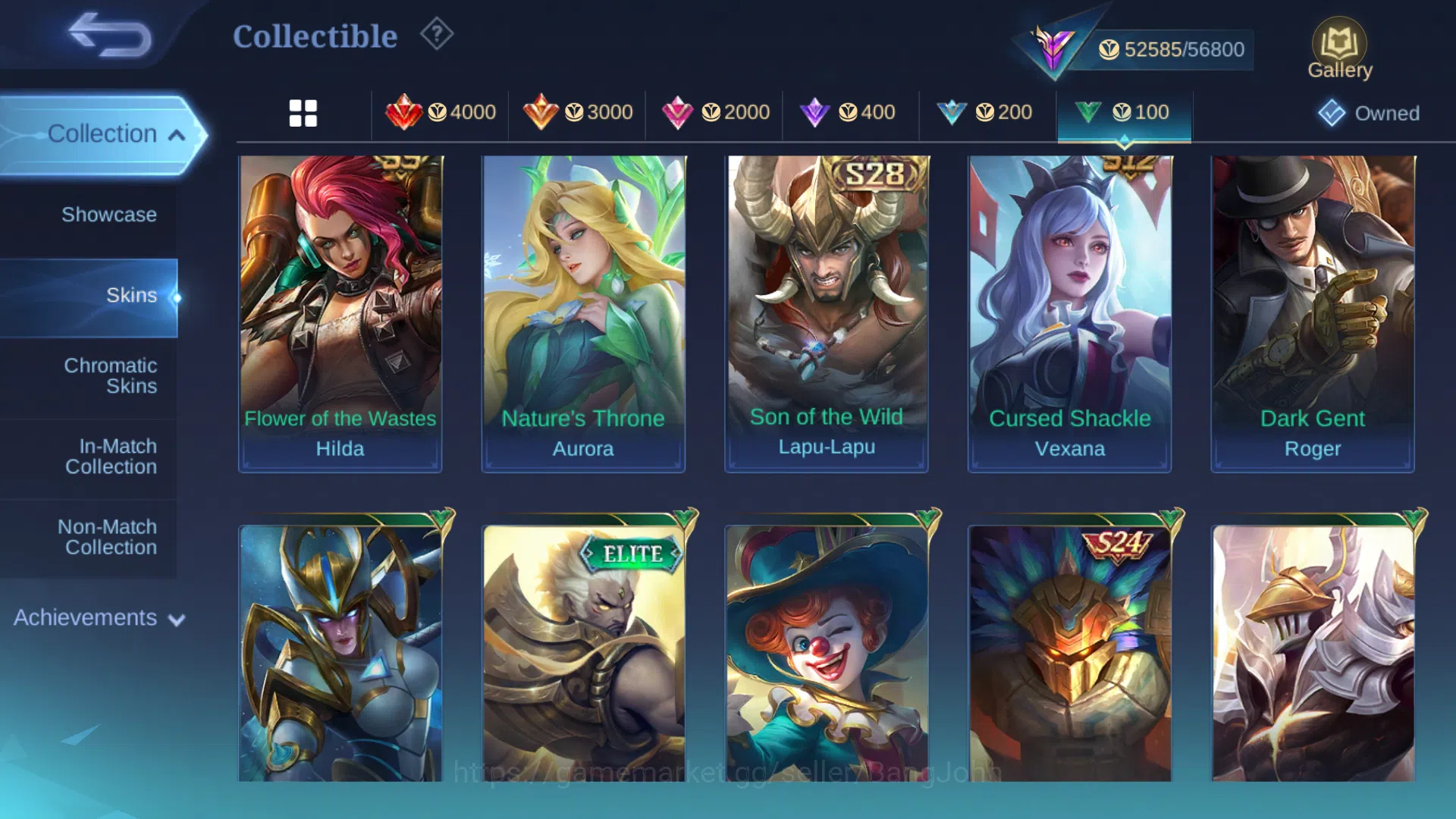 Mobile Legends: Bang Bang Accounts hero 131 | Skin 214 | Emblem Max | Collector Badan image 14