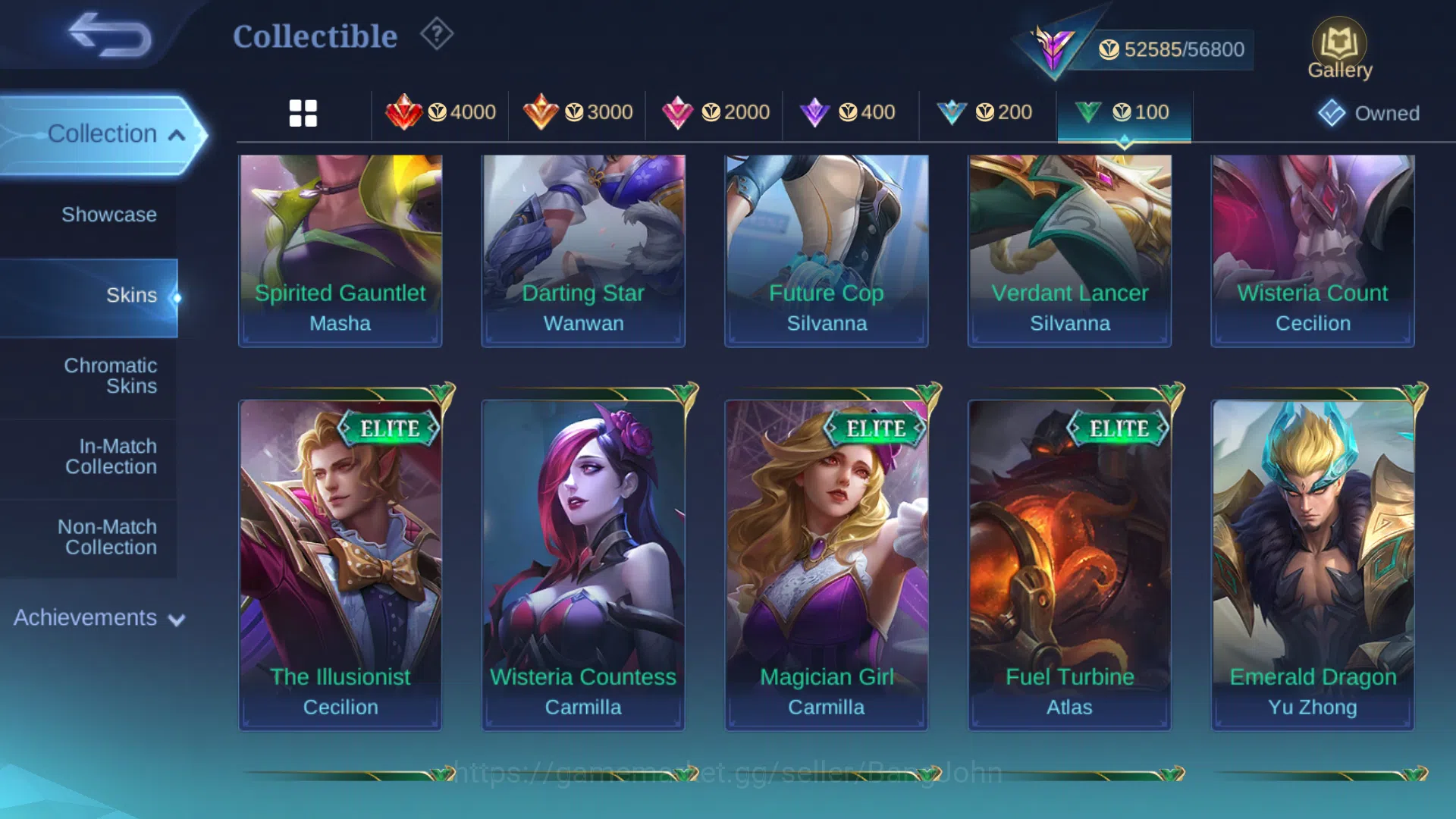 Mobile Legends: Bang Bang Accounts hero 131 | Skin 214 | Emblem Max | Collector Badan image 17