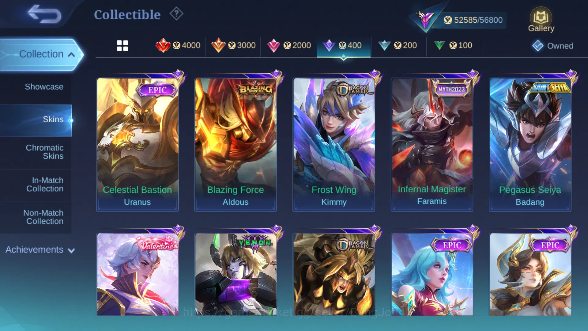 Mobile Legends: Bang Bang Accounts hero 131 | Skin 214 | Emblem Max | Collector Badan image 6