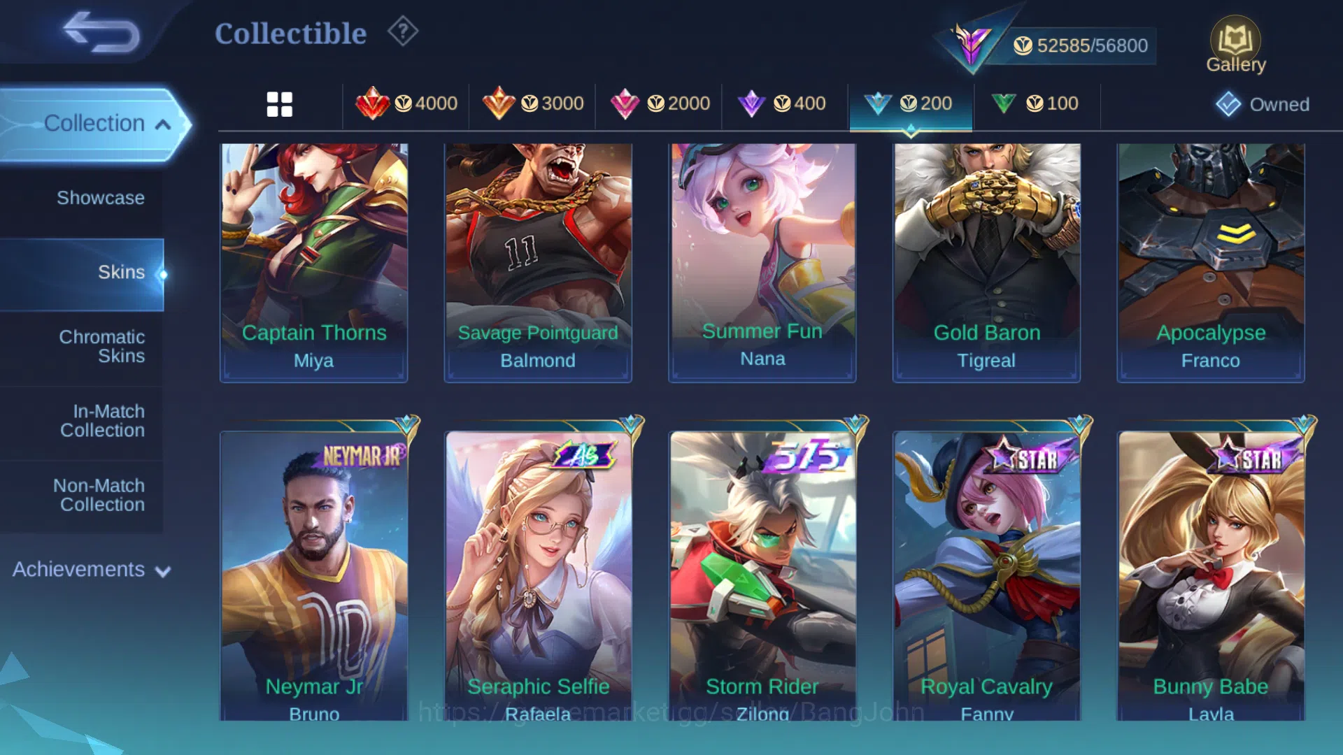 Mobile Legends: Bang Bang Accounts hero 131 | Skin 214 | Emblem Max | Collector Badan image 8