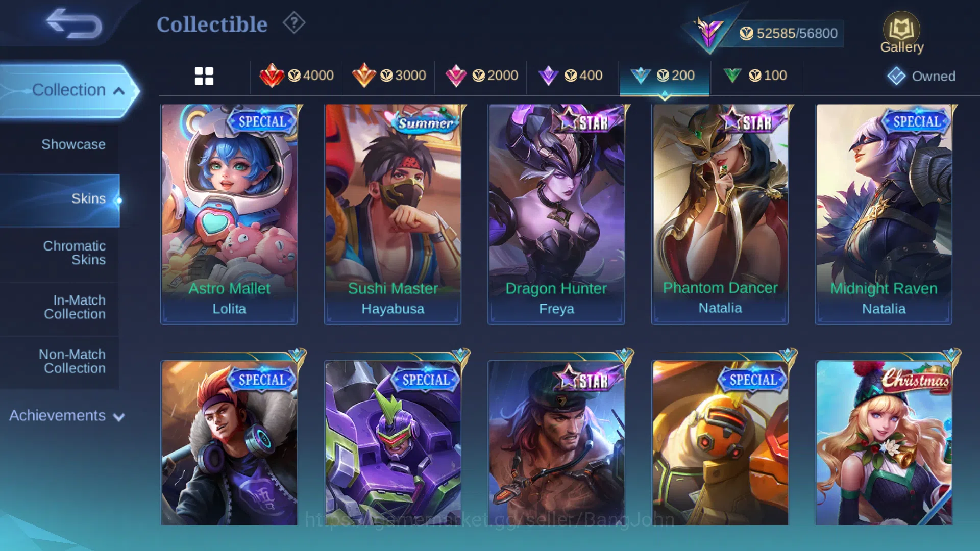 Mobile Legends: Bang Bang Accounts hero 131 | Skin 214 | Emblem Max | Collector Badan image 9