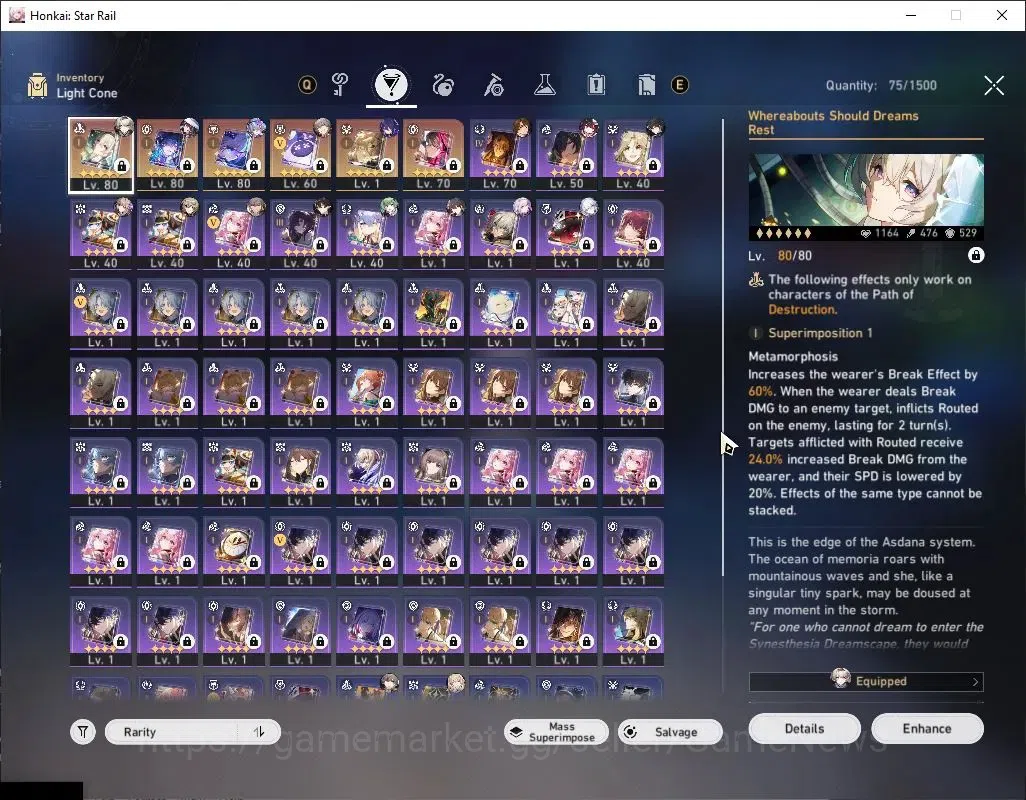Honkai Star Rail Accounts Others Asia|TL 65|10 Limited|5,4k Jade+7 Pass|(Firefly,Dahlia,SW999)+Sign Yao 6