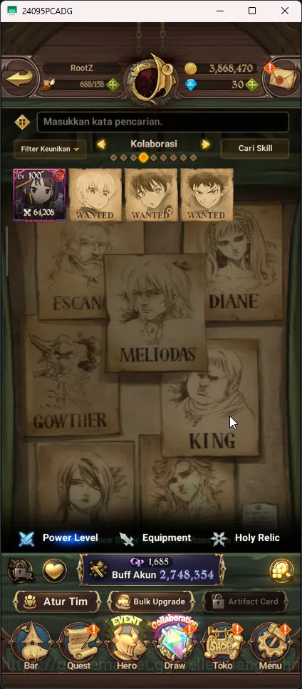 The Seven Deadly Sins: Grand Cross Accounts ASIA | 2,7M CC | 8 UR | 1 Collab | UR Merlin and E image 5