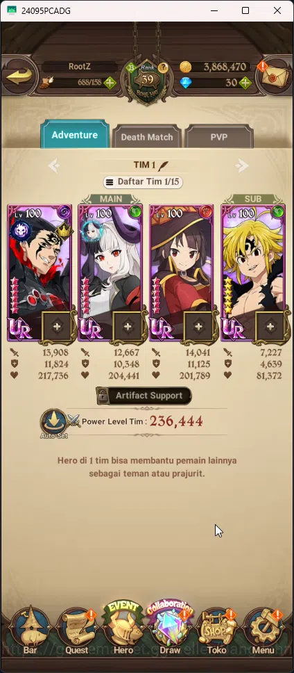The Seven Deadly Sins: Grand Cross Accounts ASIA | 2,7M CC | 8 UR | 1 Collab | UR Merlin and E image 6