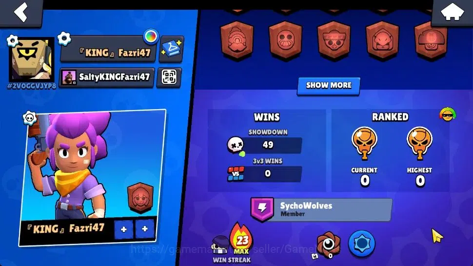 Brawl Stars Accounts 1006 Trophy | 17 Brawlers 2 Max Lv [Shelly, Finx] | 1 Mythic 1 Epic Skin [Doctor Edgar] | CN ON | Lv33 3