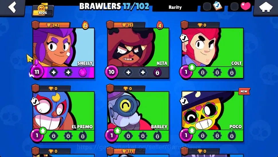 Brawl Stars Accounts 1006 Trophy | 17 Brawlers 2 Max Lv [Shelly, Finx] | 1 Mythic 1 Epic Skin [Doctor Edgar] | CN ON | Lv33 7